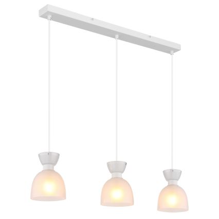 Globo - Suspension filaire 3xE14/40W/230V blanc