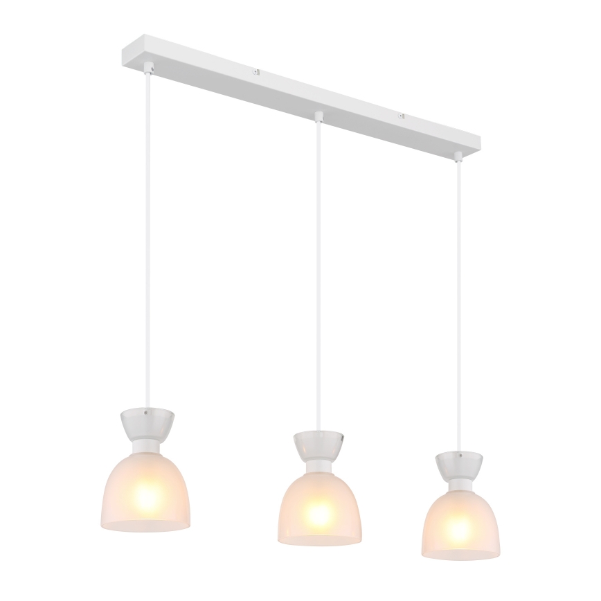 Globo - Suspension filaire 3xE14/40W/230V blanc