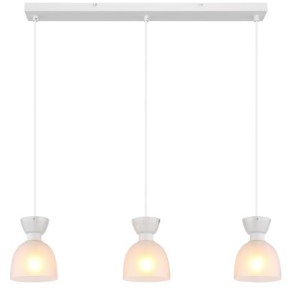 Globo - Suspension filaire 3xE14/40W/230V blanc