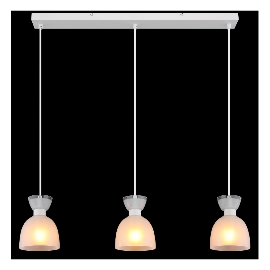 Globo - Suspension filaire 3xE14/40W/230V blanc