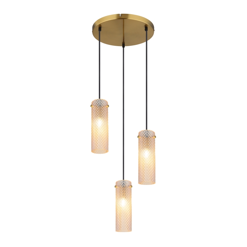Globo - Suspension filaire 3xE14/40W/230V doré