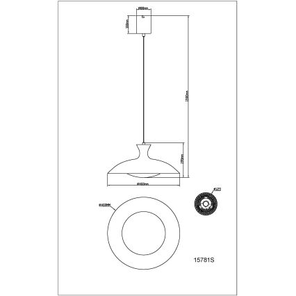 Globo - Lampadario LED a cavo LED/18W/230V 3000/4000/6000K