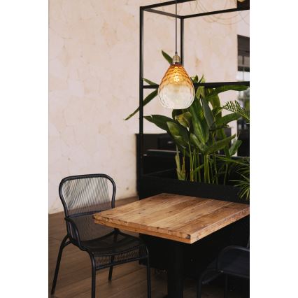 Globo - Lampadario a sospensione con filo 1xE27/60W/230V diametro 21 cm arancione