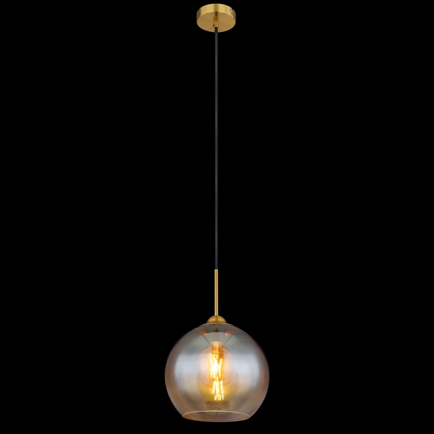 Globo - Lampadario a sospensione su cavo 1xE27/60W/230V in ottone