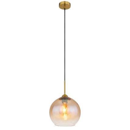 Globo - Lampadario a sospensione su cavo 1xE27/60W/230V in ottone