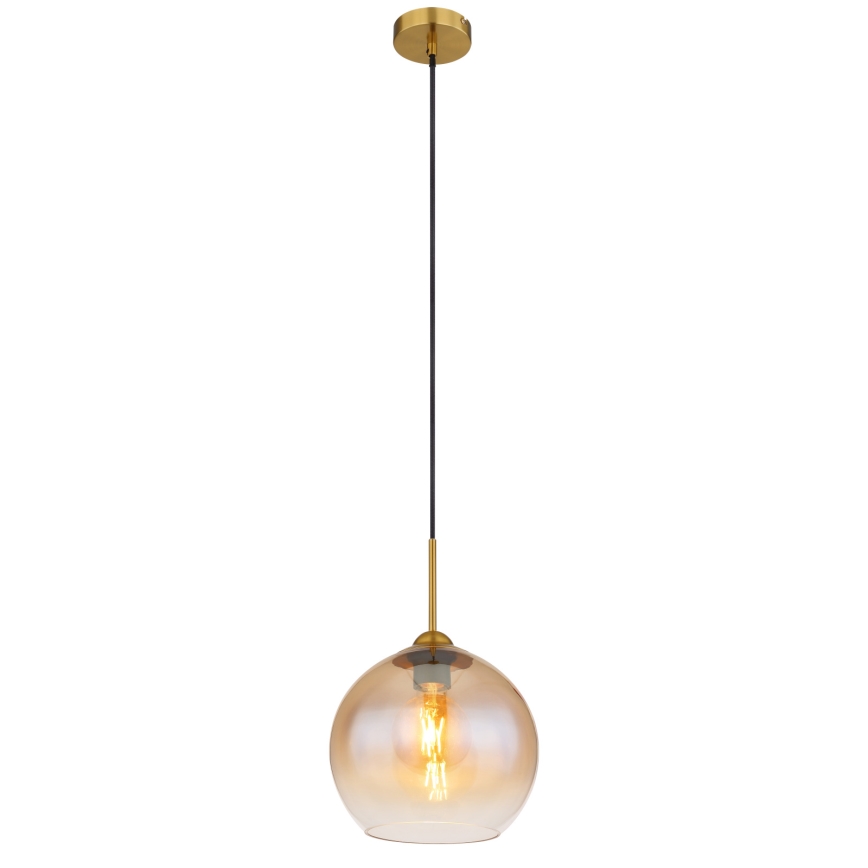 Globo - Lampadario a sospensione su cavo 1xE27/60W/230V in ottone