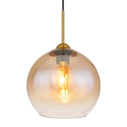 Globo - Lampadario a sospensione su cavo 1xE27/60W/230V in ottone