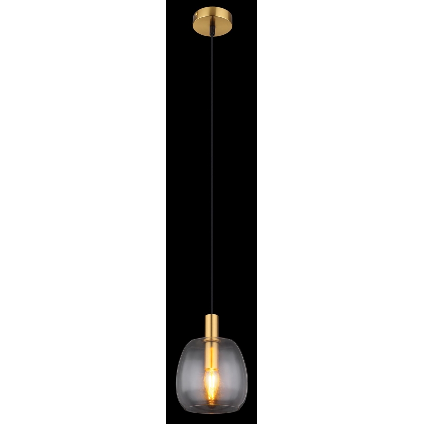Globo - Lampadario a sospensione con filo 1xE14/40W/230V diametro 16 cm ottone