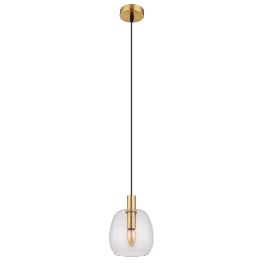 Globo - Lampadario a sospensione con filo 1xE14/40W/230V diametro 16 cm ottone