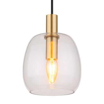Globo - Lampadario a sospensione con filo 1xE14/40W/230V diametro 16 cm ottone