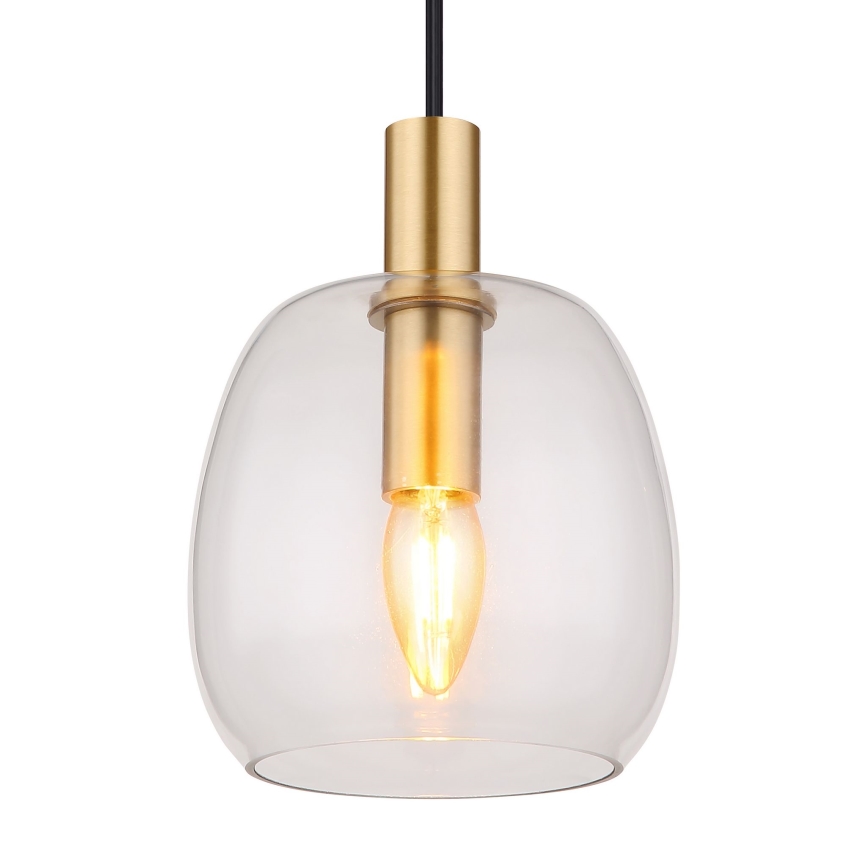 Globo - Lampadario a sospensione con filo 1xE14/40W/230V diametro 16 cm ottone
