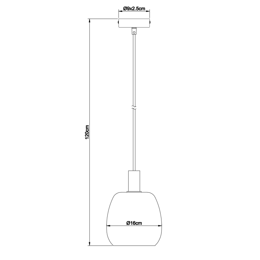 Globo - Lampadario a sospensione con filo 1xE14/40W/230V diametro 16 cm ottone