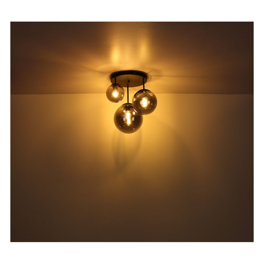Globo - Suspension filaire 3xE27/60W/230V