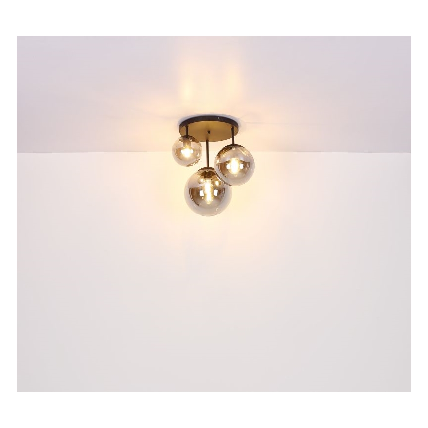 Globo - Suspension filaire 3xE27/60W/230V