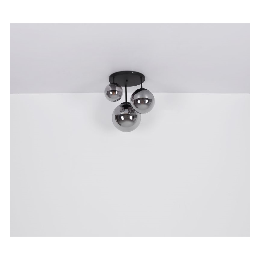 Globo - Suspension filaire 3xE27/60W/230V