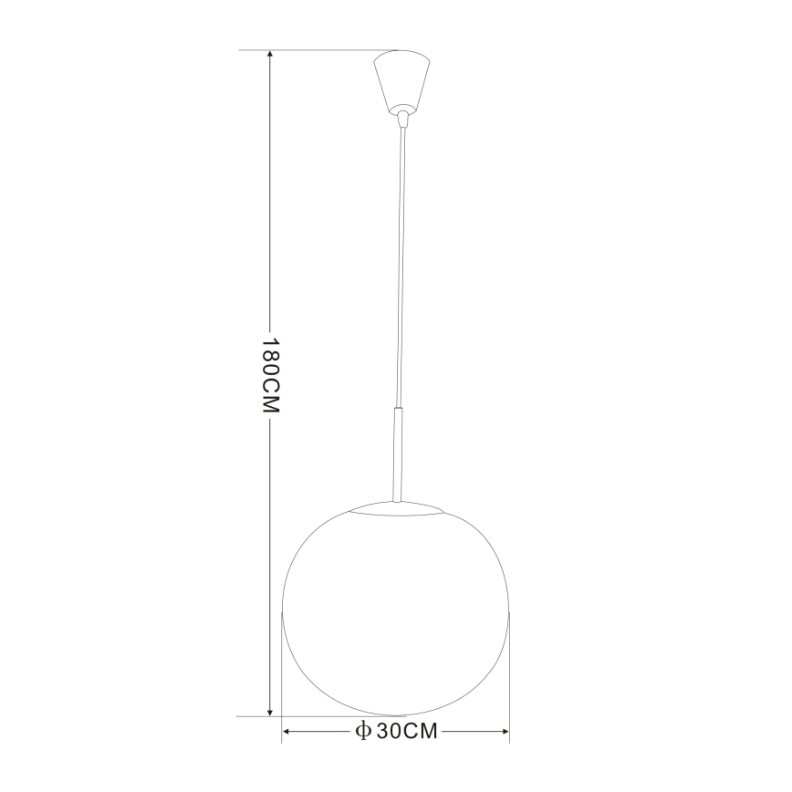 Globo - Hängeleuchte an Kabel 1xE27/60W/230V Ø 30 cm