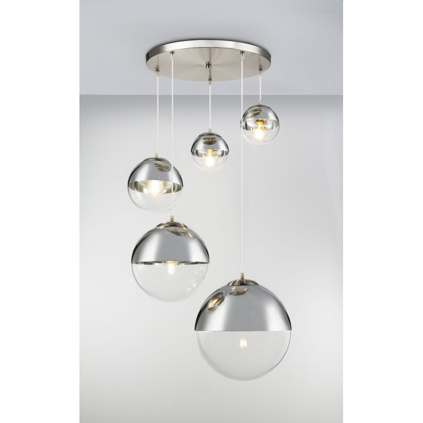 Globo - Suspension filaire 5xE27/60W/230V d. 65 cm