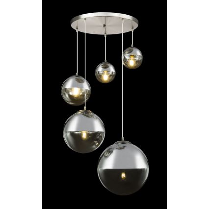 Globo - Suspension filaire 5xE27/60W/230V d. 65 cm