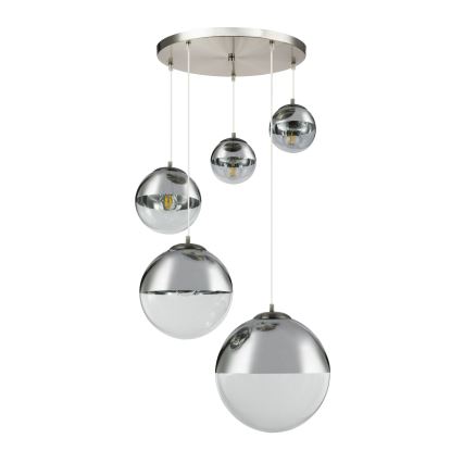 Globo - Suspension filaire 5xE27/60W/230V d. 65 cm