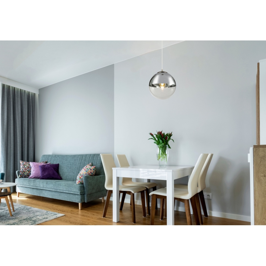 Globo - Lampadario a sospensione con filo 1xE27/40W/230V diametro 30 cm