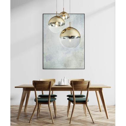 Globo - Lampadario a sospensione con filo 3xE27/40W/230V diametro 51 cm