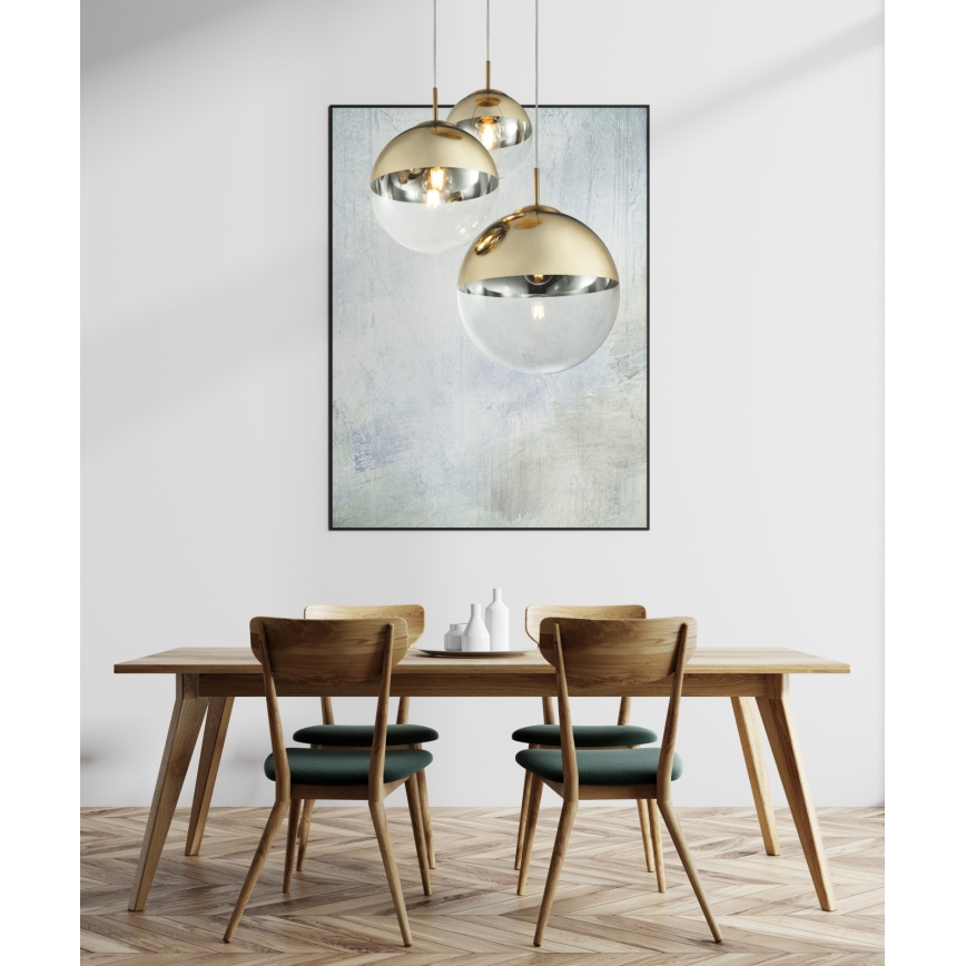 Globo - Lampadario a sospensione con filo 3xE27/40W/230V diametro 51 cm