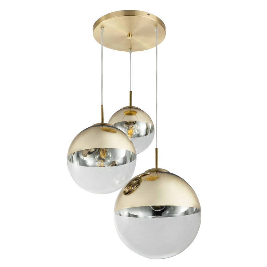 Globo - Lampadario a sospensione con filo 3xE27/40W/230V diametro 51 cm