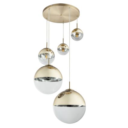 Globo - Hängeleuchte an Schnur 5xE27/40W/230V d 65 cm