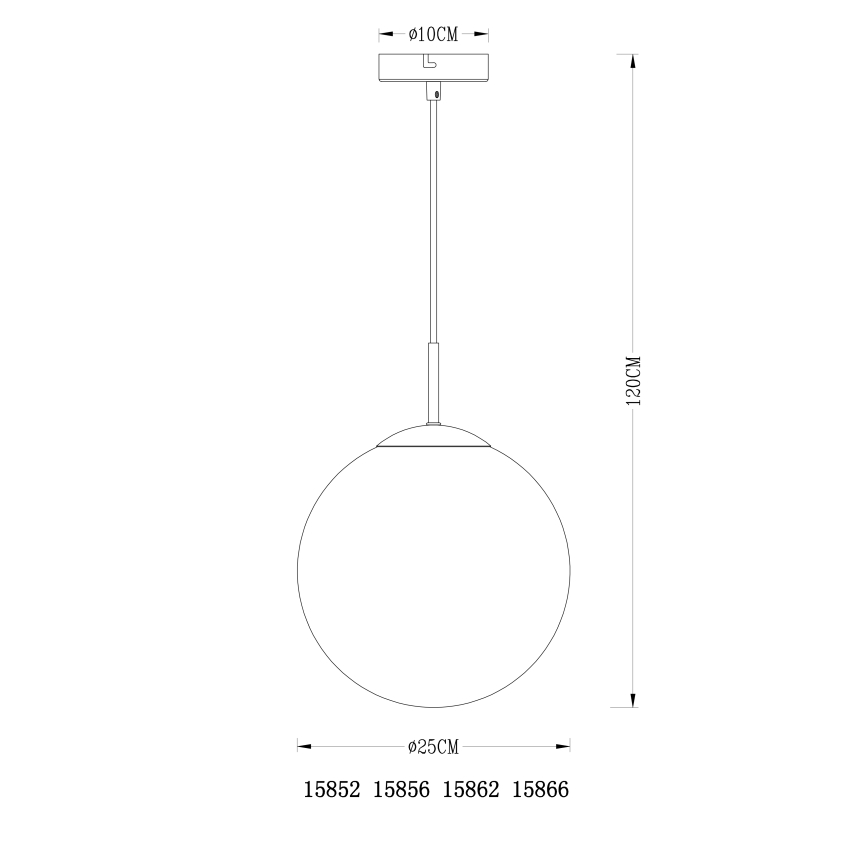 Globo - Suspension filaire 1xE27/40W/230V d. 25 cm