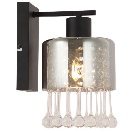 Globo - Wandleuchte 1xE27/60W/230V schwarz