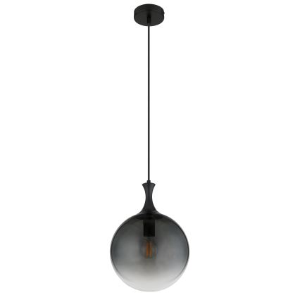 Globo - Lampadario a sospensione con filo 1xE27/10W/230V diametro 25 cm nero