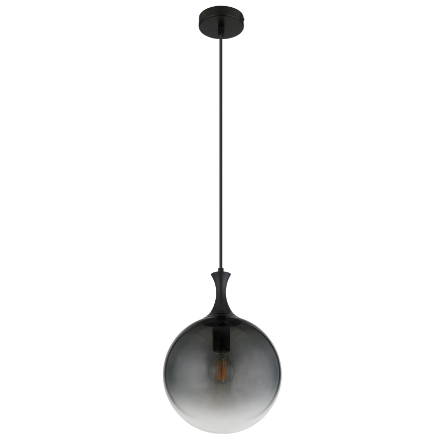 Globo - Lampadario a sospensione con filo 1xE27/10W/230V diametro 25 cm nero