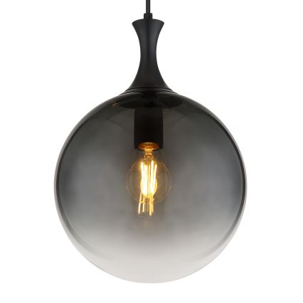 Globo - Lampadario a sospensione con filo 1xE27/10W/230V diametro 25 cm nero