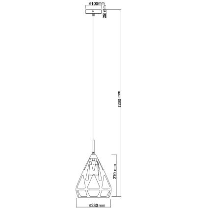 Globo - Suspension filaire 1xE27/40W/230V