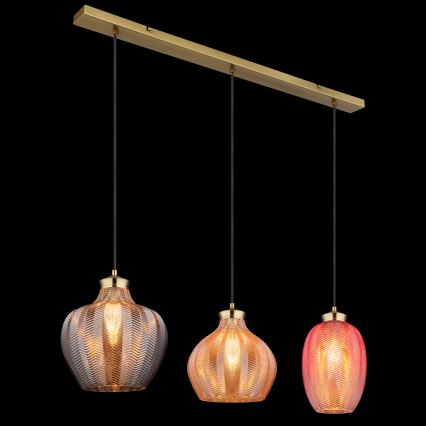 Globo - Lampadario su cavo 3xE27/60W/230V