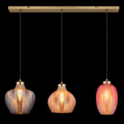 Globo - Lampadario su cavo 3xE27/60W/230V