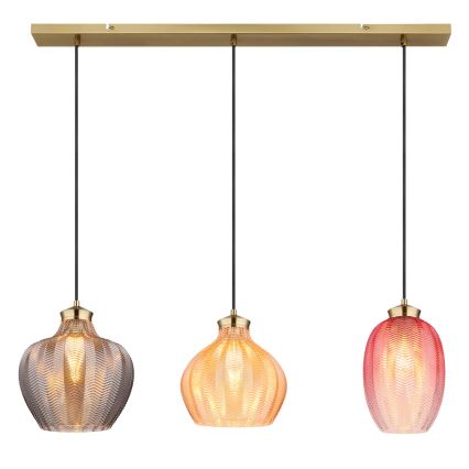 Globo - Suspension sur câble 3x E27/60W/230V