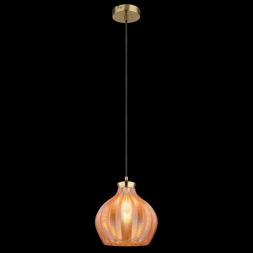 Globo - Lustre sur câble 1xE27/60W/230V Ø 22 cm doré