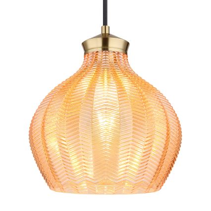 Globo - Lustre sur câble 1xE27/60W/230V Ø 22 cm doré