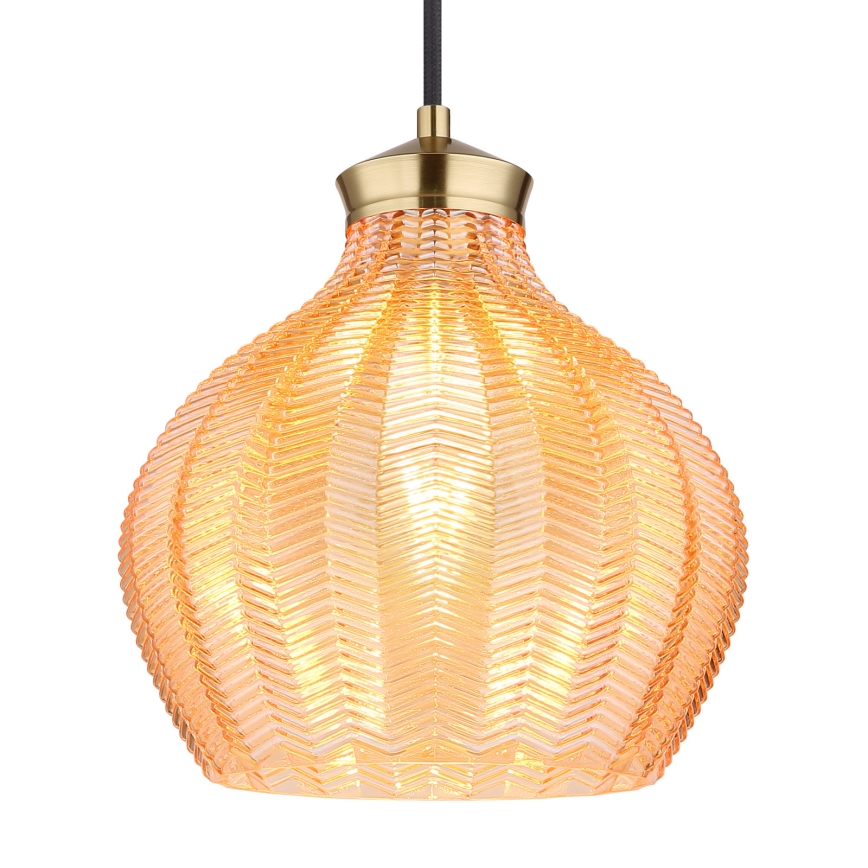 Globo - Lustre sur câble 1xE27/60W/230V Ø 22 cm doré