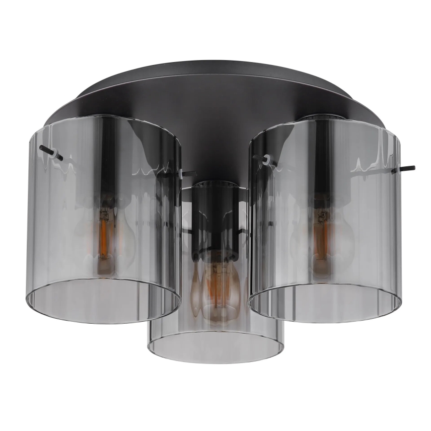 Globo - Plafoniera 3xE27/40W/230V diametro 37 cm grigio