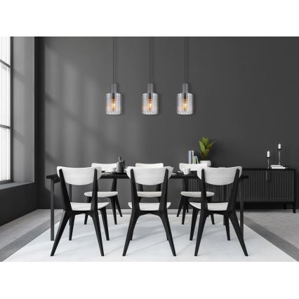 Globo - Lampadario a sospensione con filo 3xE27/40W/230V grigio