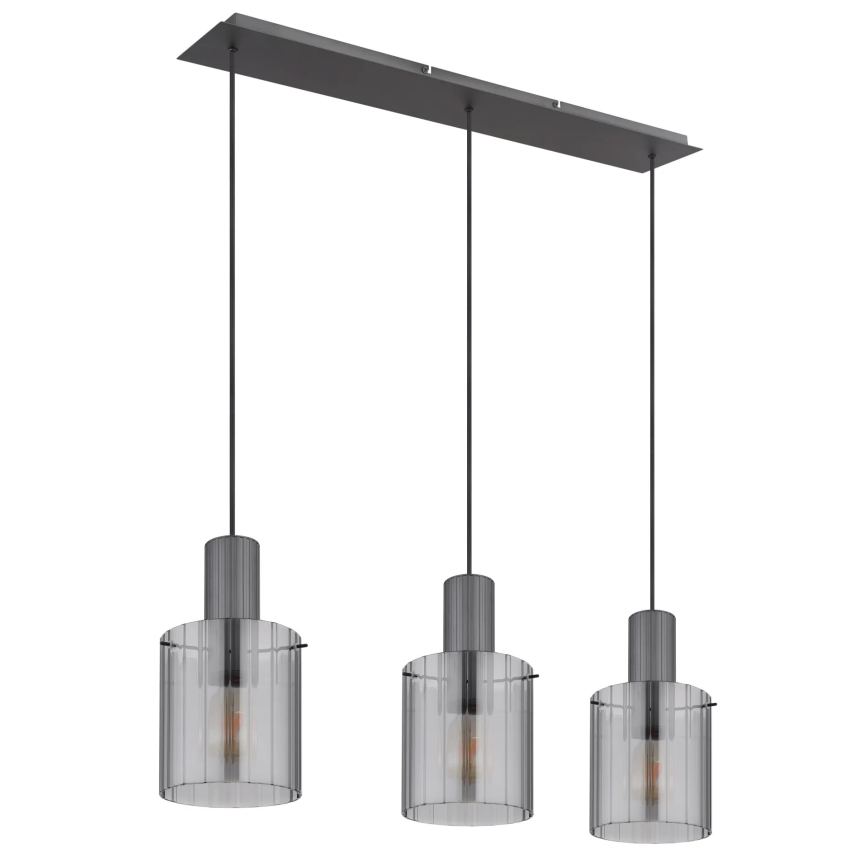 Globo - Lampadario a sospensione con filo 3xE27/40W/230V grigio