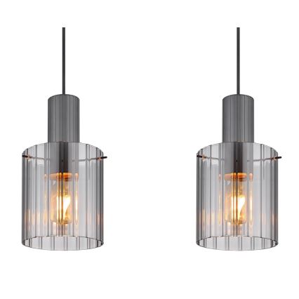 Globo - Lampadario a sospensione con filo 3xE27/40W/230V grigio