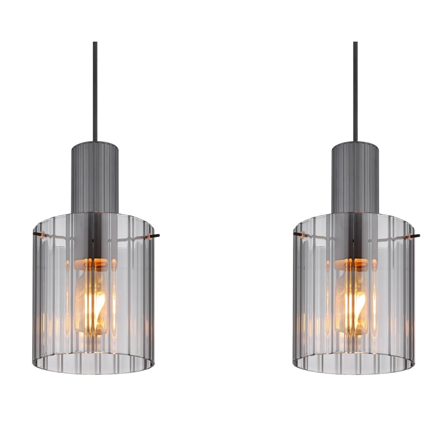 Globo - Lampadario a sospensione con filo 3xE27/40W/230V grigio