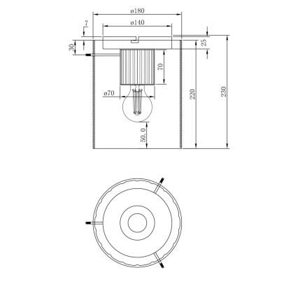 Globo - Deckenleuchte 1xE27/40W/230V d 18 cm weiß