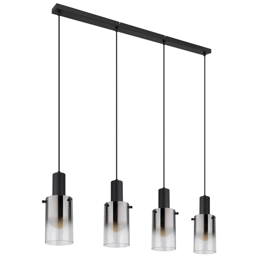 Globo - Hängeleuchte 4xE27/40W/230V schwarz