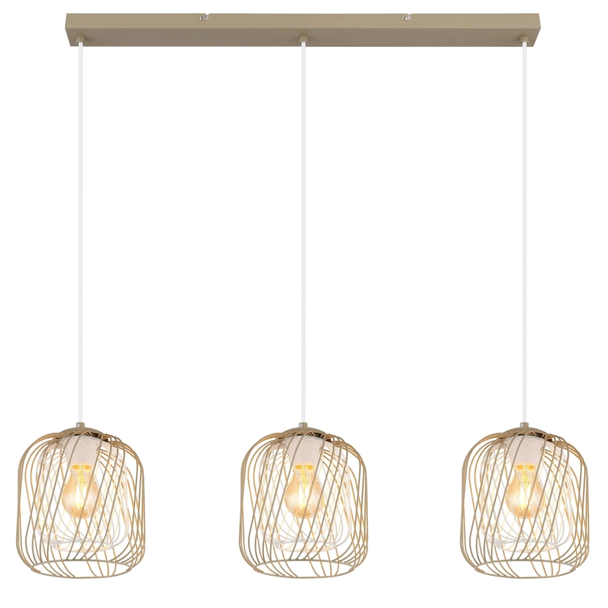 Globo - Suspension sur câble 3xE27/40W/230V