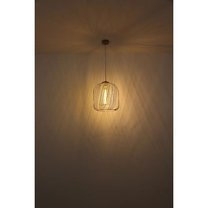 Globo - Hängeleuchte mit Kabel 1xE27/40W/230V Ø 35 cm beige/weiß