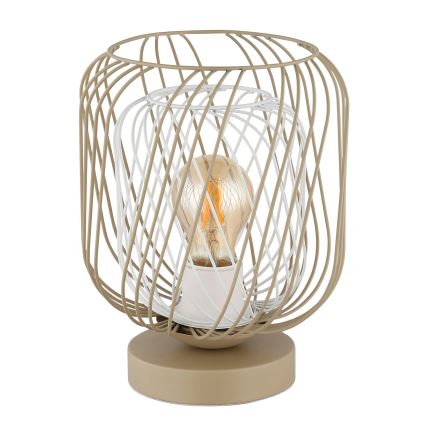 Globo - Tischlampe 1xE27/40W/230V beige/weiß